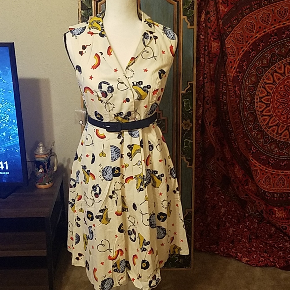 Sleeveless Modcloth Shirt Dress